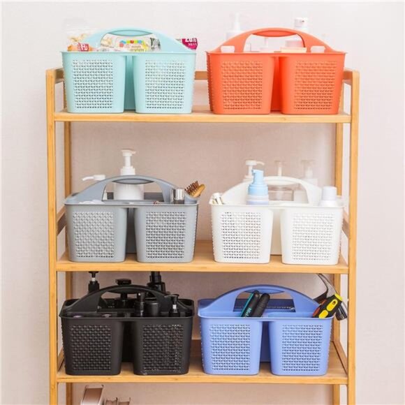 Plastic Portable Shower Caddy, Cleaning Shower Basket with Handle - Picture 6 of 7